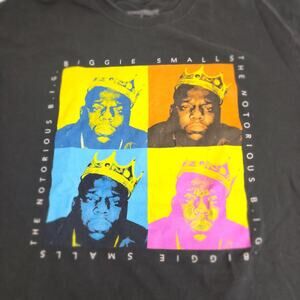 The Notorious B.I.G. Streetwear Black Short Sleeve Graphic Tee Shirt Men Size L
